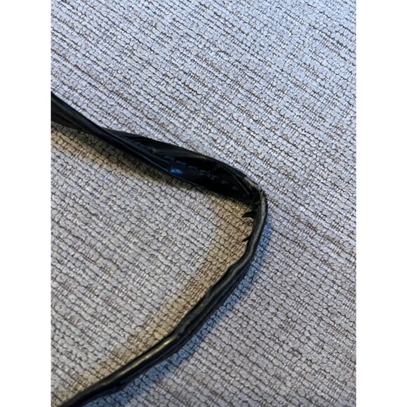 Coach Wristlet Womens Black White Signature C Coated Canvas Patent Strap Bag - Picture 5 of 11